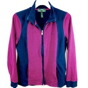 2-PIECE NAVY Lauren Ralph Lauren Active Full Zip Jacket with Pants
